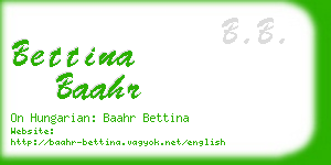 bettina baahr business card